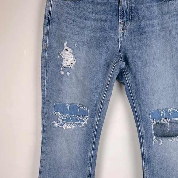 Frame | The Low Boot Low Rise Bootcut Distressed Patch Jeans | 28 - Picture 6 of 15